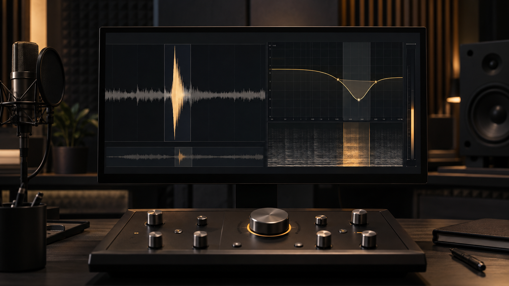 A vocal recording display focused on a sharp sibilant sound