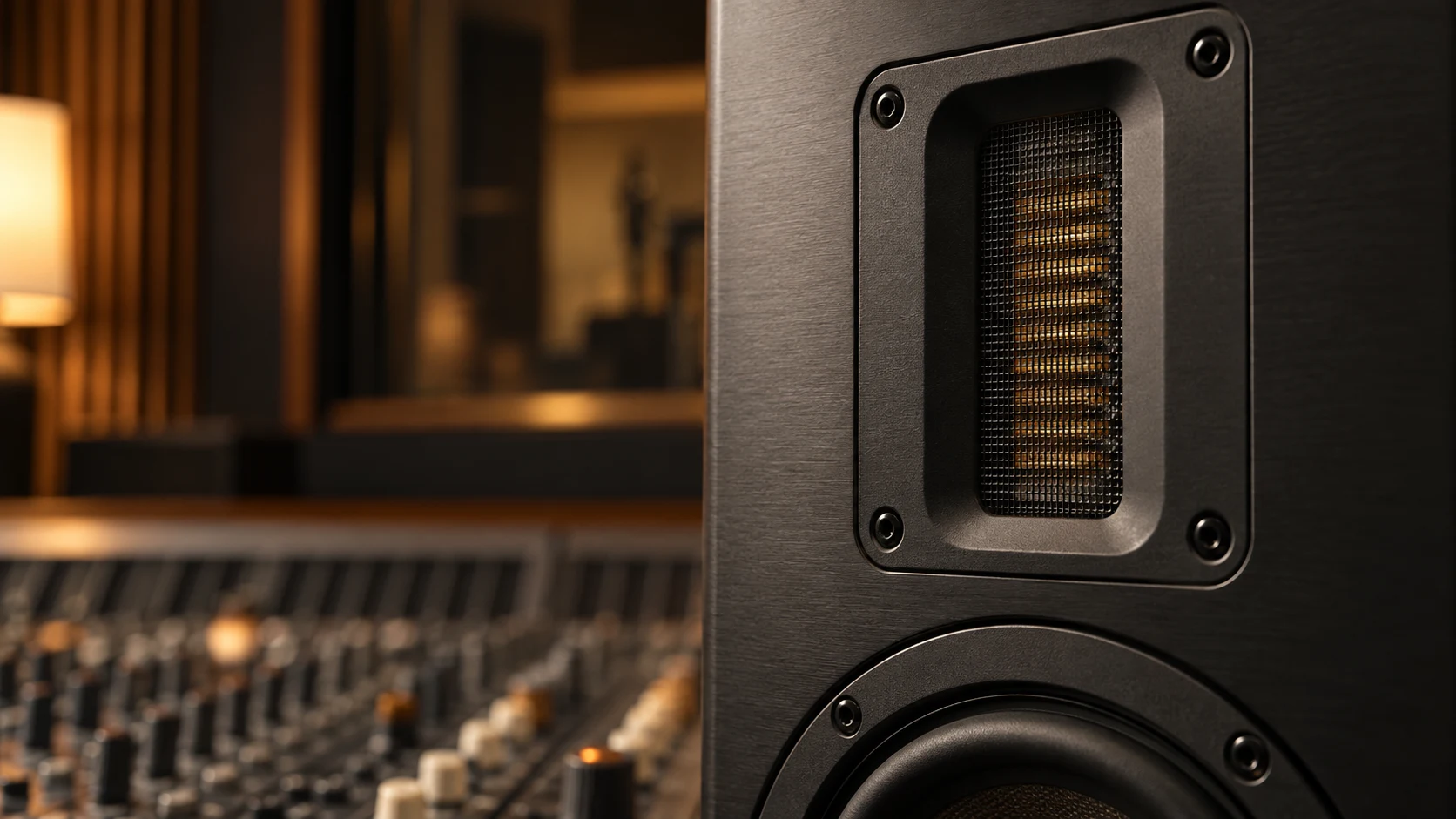A bright chorus waveform shown on a studio display